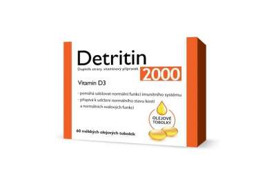 Detritin Vitamin D3 2000 IU 60 měkkých tobolek